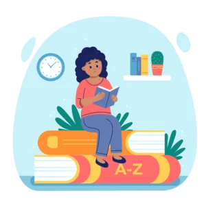 Schülerin nutzt Reading Comprehension Übungen für bessere Englischnoten